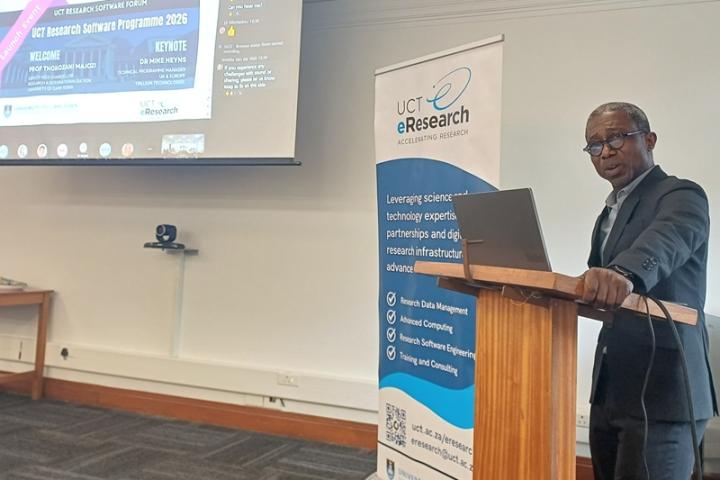 Prof Majozi at the Research Software Launch event March 2026